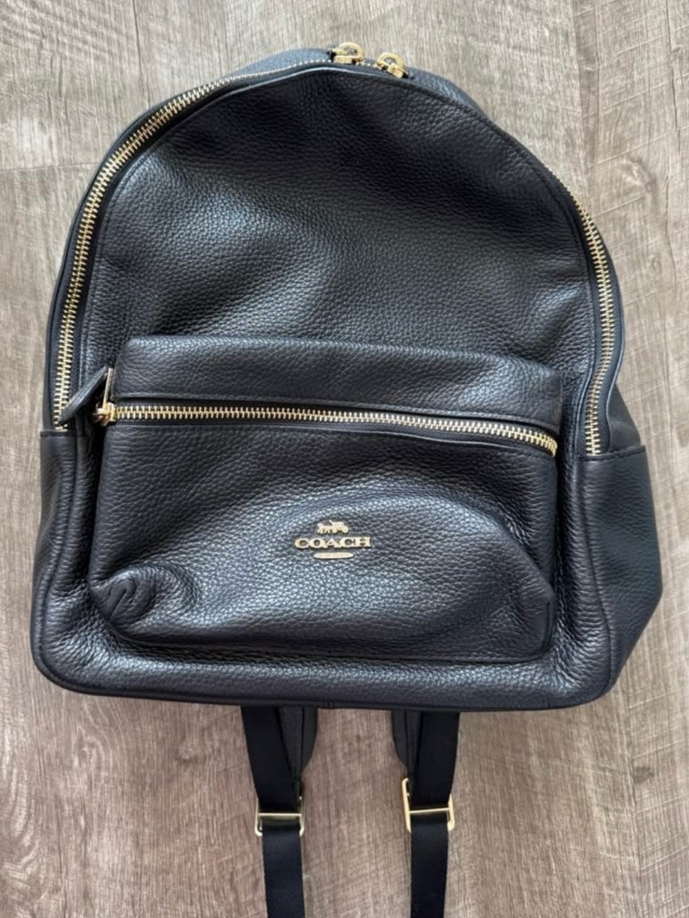 COACH Charlie Pebble Leather Backpack, Medium